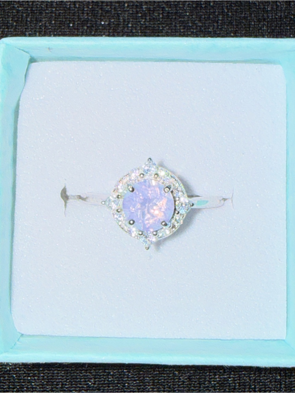 925 silver authentic scorolite purple mauve adjustable ring